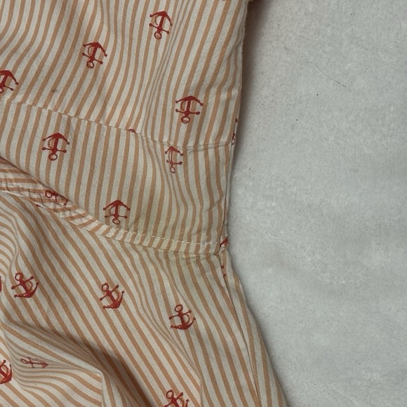 Tommy Hilfiger Women's Anchor Shirt Pink Stripes Nautical Boat Pattern Size Lg - Picture 9 of 13